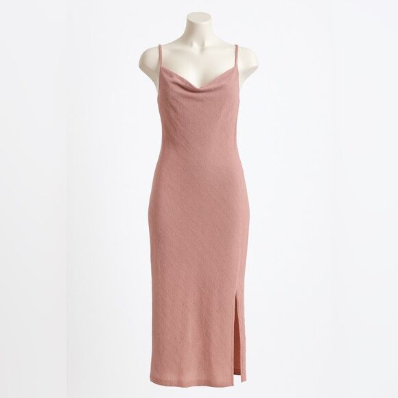 Kirious Los Angeles Textured Blush Pink Slip Dress Size M | Send Me An Offer - Picture 1 of 6